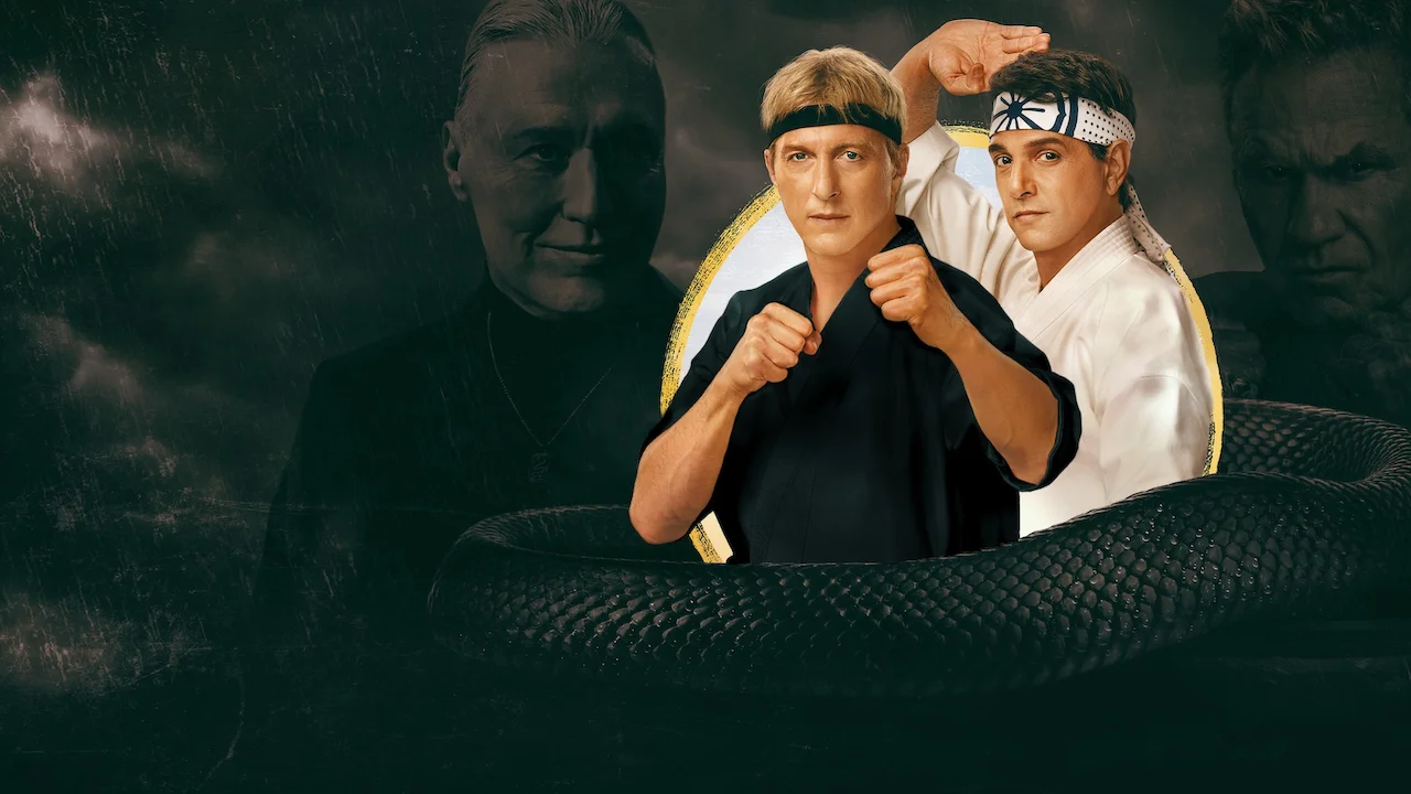 Imagem promocional da série Cobra Kai